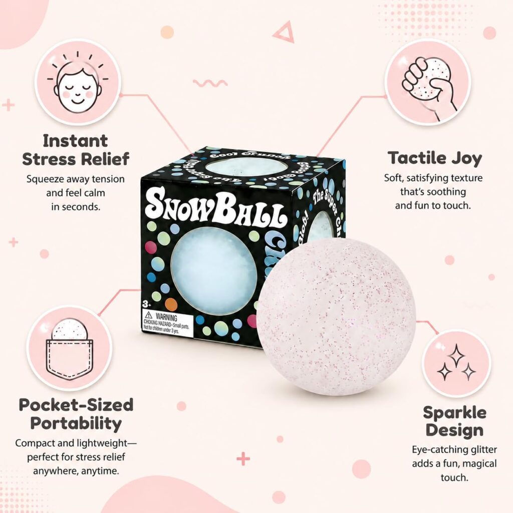 NeeDoh Snowball Crunch - Stress Relief Toy